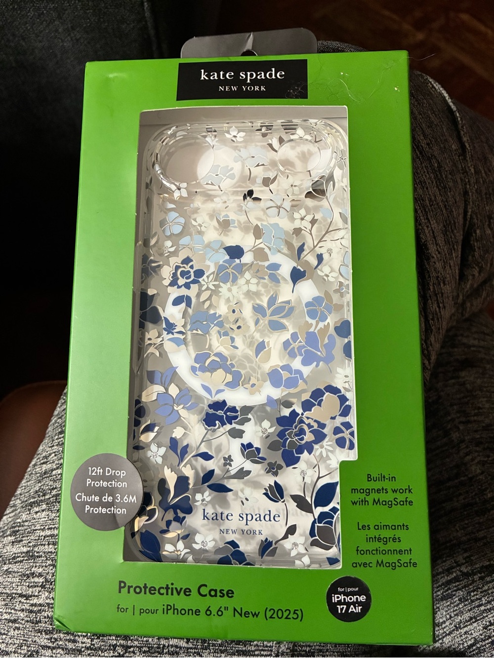 case-mate Clear Floral iPhone Case with Blue and Light Blue Accents